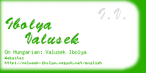 ibolya valusek business card